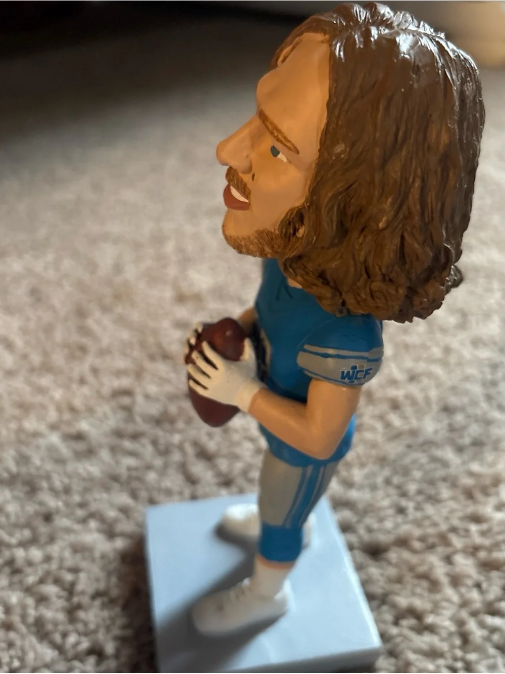 Detroit Lions Blue Football Player Bobblehead - T.J. Hockenson